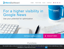 Tablet Screenshot of newsdashboard.com